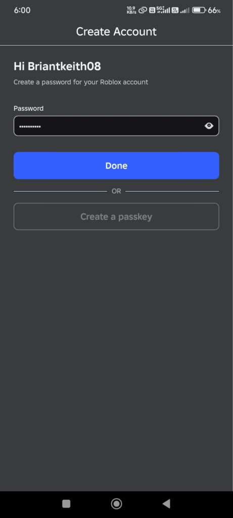Roblox Signup Step 3