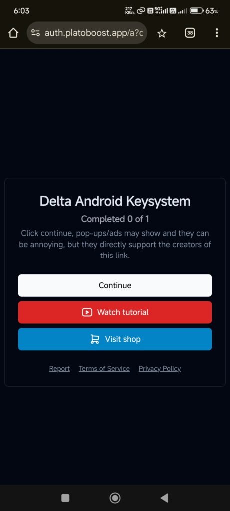 Delta Executor Key Generate Step 1