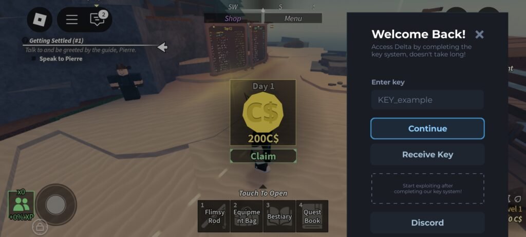 Delta Executor Popup Screenshot