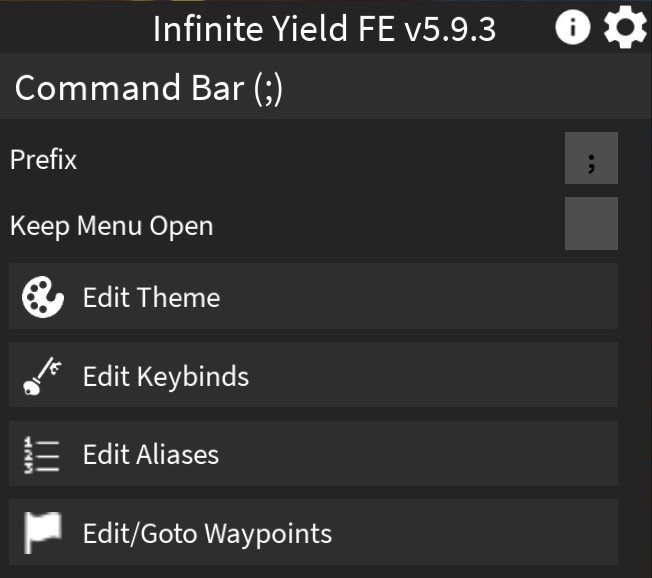 Infinite Yield Script Command bar